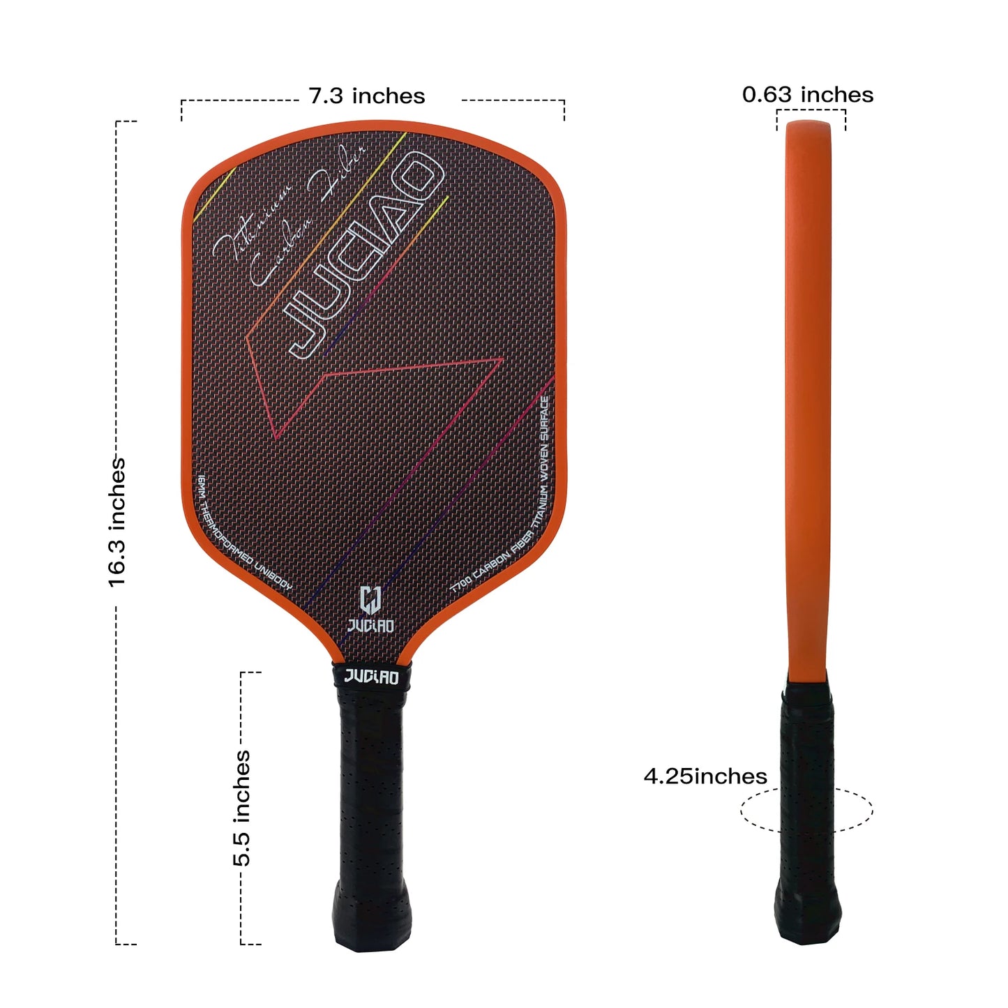 JUCIAO T-Titanium Carbon Fiber Pickleball Paddle Shogun