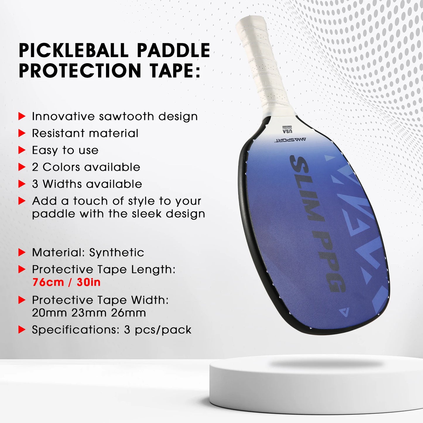 AMA SPORT Pickleball Edge Guard 13/16/19mm Tape