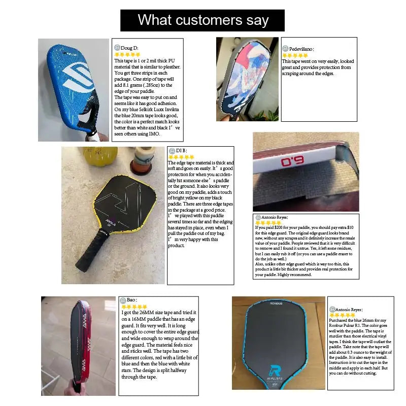 AMA SPORT Pickleball Edge Guard 13/16/19mm Tape