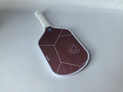 Factory Carbon Fiber And Red Kevlar Pickleball Paddle 16mm