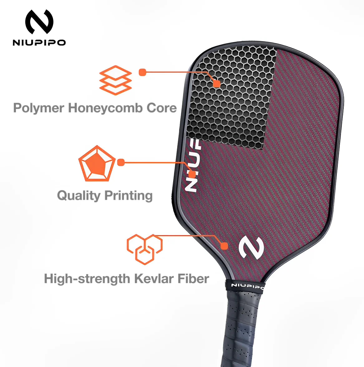 Niupipo 16MM Kevlar Pickleball Paddle