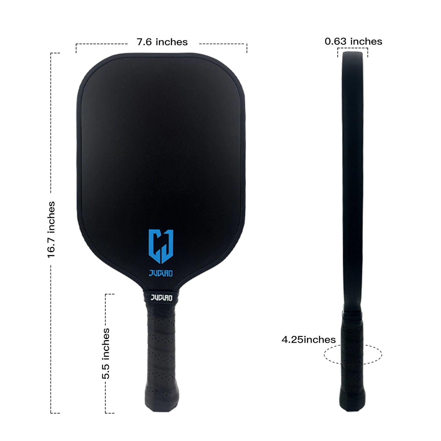 Juciao Carbon Fiber & Fiberglass Hybrid Control Honeycomb Core Pickleball Paddle