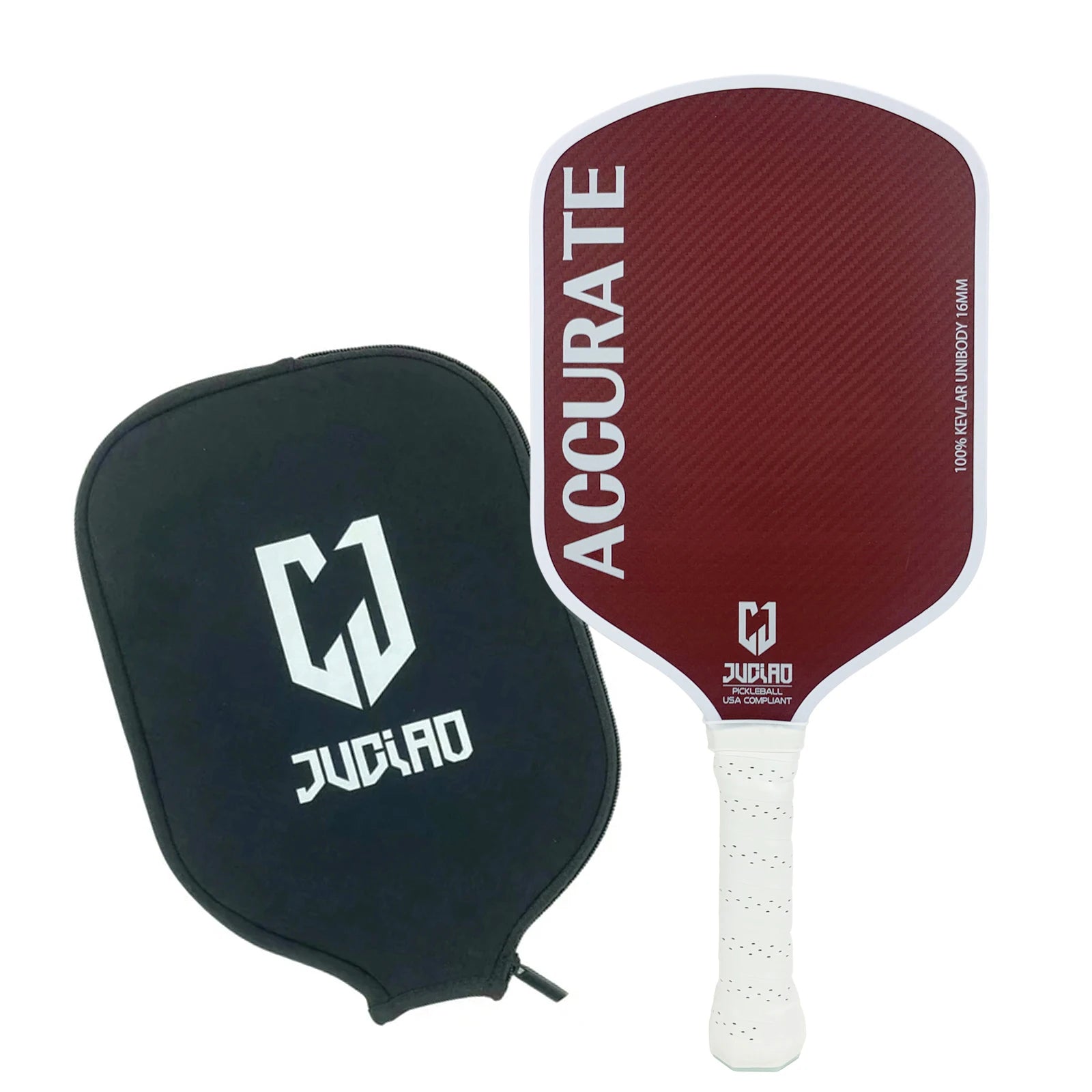 ピックルボール パドル JUCIAO RED BLACK Kevlar JUCIAO Thermoformed Unibody Kevlar Pickleball Paddle With